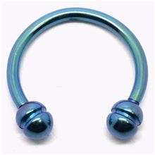 Titanium Circular Barbell, ball with notch