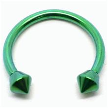 Titanium Circular Barbell with cones