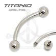 Raw Titanium Micro-curved Barbell
