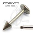 Raw Titanium Labret with cones