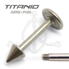 Raw Titanium Labret with cones