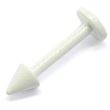 Labret con pincho acero blanco