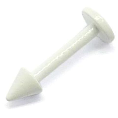 Labret with cone in white steel