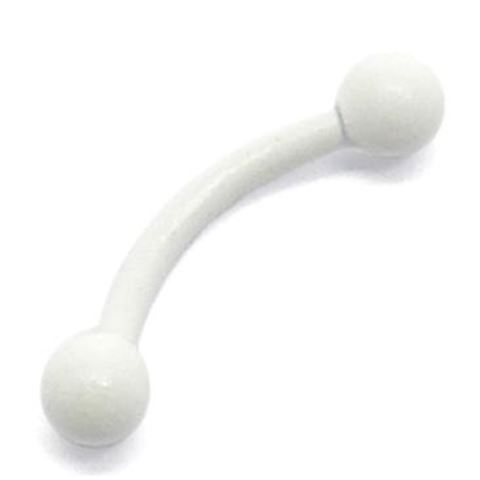 Micro-curved Barbell with white steel balls