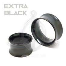 Double Flared Flesh Tube in Surgical Steel. Black