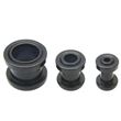 Threaded Flesh Tunnel BLACK