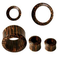 Flesh Tunnel made from Marbling Wood