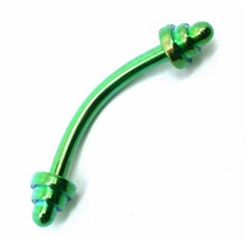 Micro-curved barbell with carved cones