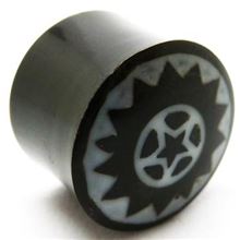 Horn Flesh Plug with inlaid white star