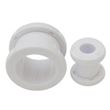 Threaded Flesh Tunnel WHITE