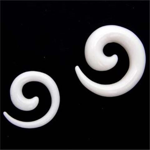 Ear Spiral White Acrylic