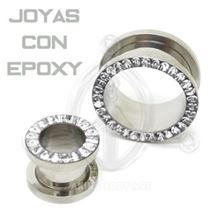 Threaded & Jeweled Flesh Tunnel