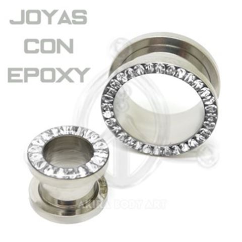 Threaded & Jeweled Flesh Tunnel