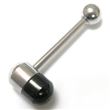 Black Steel Barbell