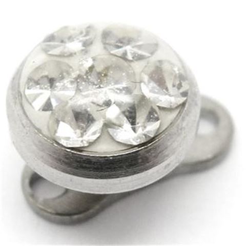 Multi gem titanium microdermal. NOT SUITABLE FOR AUTOCLAVE