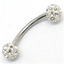 Micro-curved Barbell with multigem balls