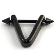 Spike nipple shield black steel