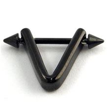 Spike nipple shield black steel