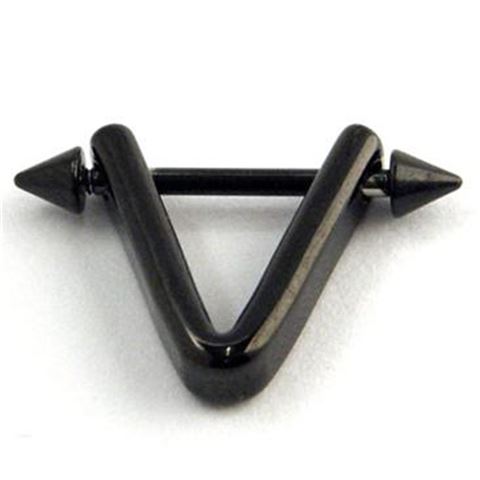 Spike nipple shield black steel