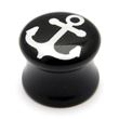 Black Anchor Acrylic Plug