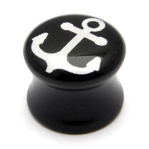Black Anchor Acrylic Plug