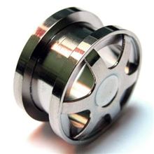 Surgical steel ear tunnel rim
