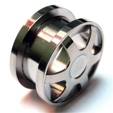 Surgical steel ear tunnel rim