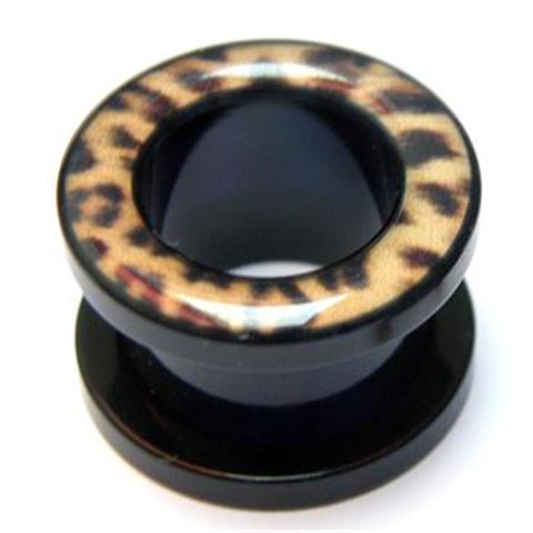 Threaded Flesh Tunnel Leopard