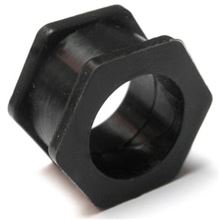 Nut black silicone flesh tunnel
