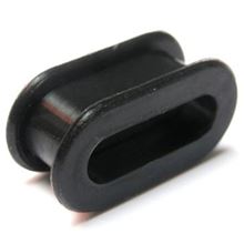 Oval black silicone flesh tunnel