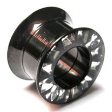 Flared threaded steel tube with gems