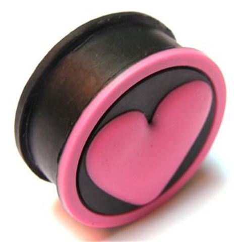 Dilatador silicona negra corazón