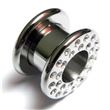 Ear thread tunnel steel with jewelry