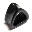 Oval-Triangle Acrylic Flesh Tunnel