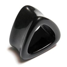 Oval-Triangle Acrylic Flesh Tunnel