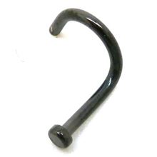 Black steel nostril plain finished