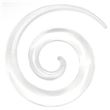 Espiral Larga Acrílico. Transparente