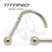 Raw titanium Ball Nostril