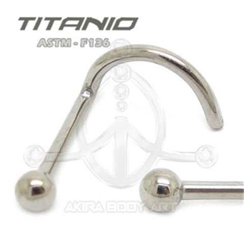 Raw titanium Ball Nostril
