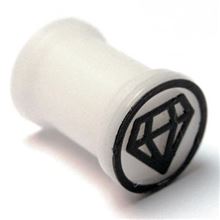 white heart silicone plug