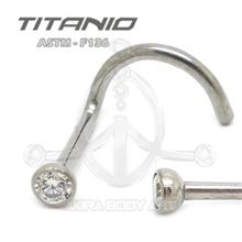 Raw Titanium Nose Stud
