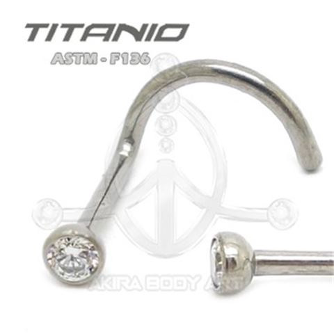 Raw Titanium Nose Stud