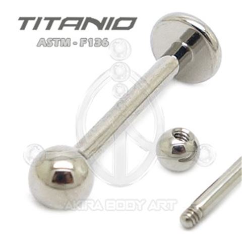 Raw Titanium Labret
