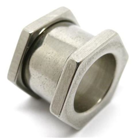 Nut in raw steel and black steel (expander)
