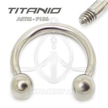 Raw Titanium Circular Barbell