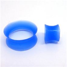 Silicone Flesh Tunnel. BLUE