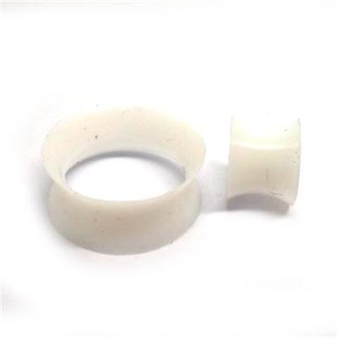 Silicone Flesh Tunnel. WHITE