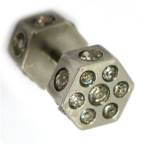 Fake Plug. Multi-jeweled. HEXAGON