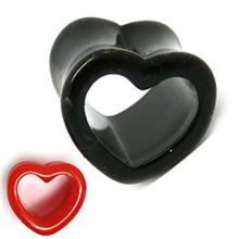 Acrylic HEART Flesh Tunnel