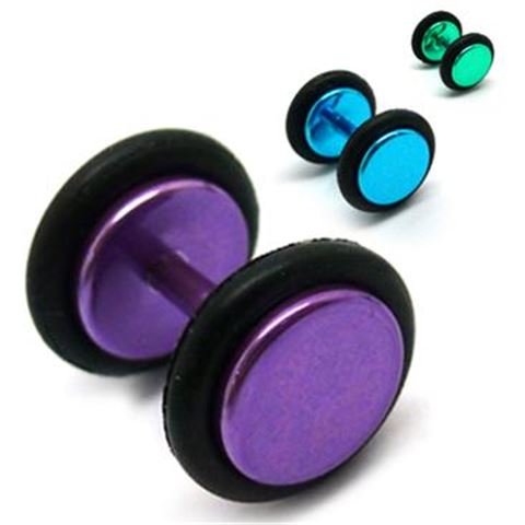 316L fake plug. Titanium Color.